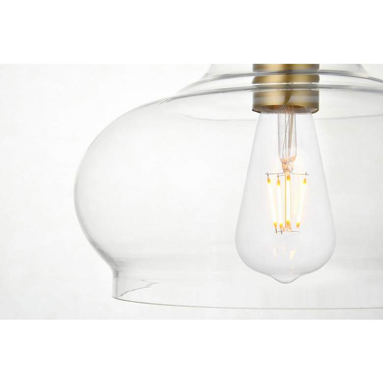 Image 6 Destry 1 Lt Brass Pendant With Clear Glass more views