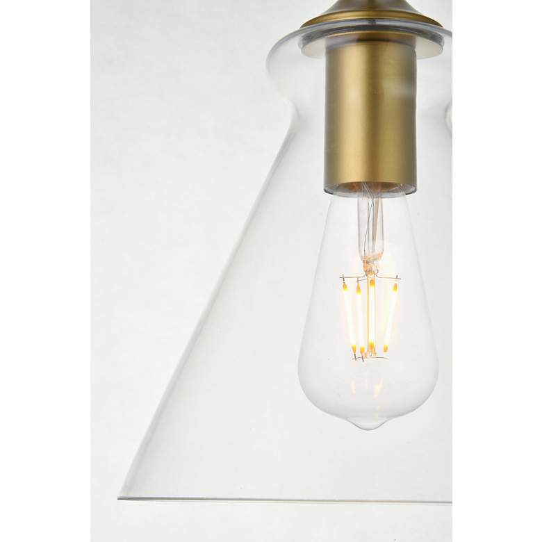 Image 6 Destry 1 Lt Brass Pendant With Clear Glass more views