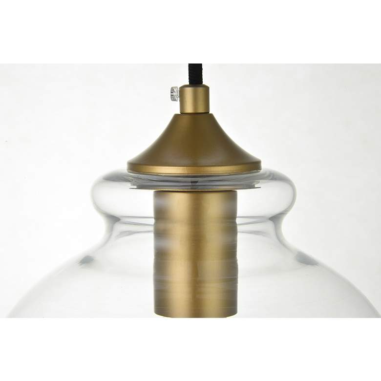 Image 5 Destry 1 Lt Brass Pendant With Clear Glass more views
