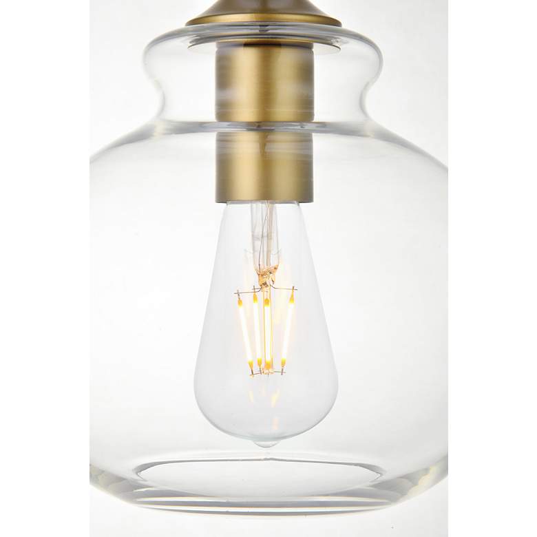 Image 7 Destry 1 Lt Brass Pendant With Clear Glass more views