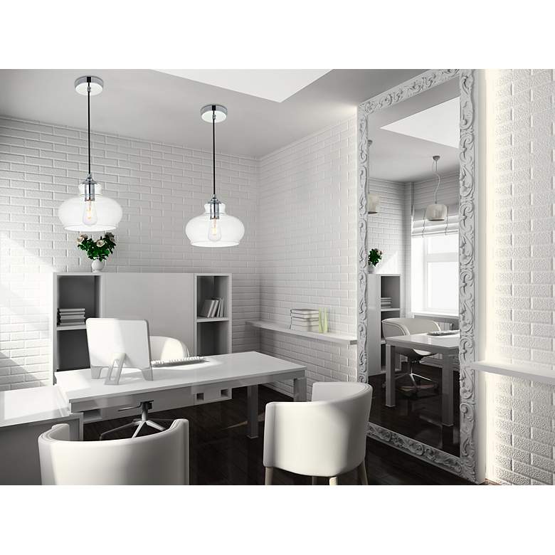 Image 3 Destry 1 Lt Chrome Pendant With Clear Glass more views