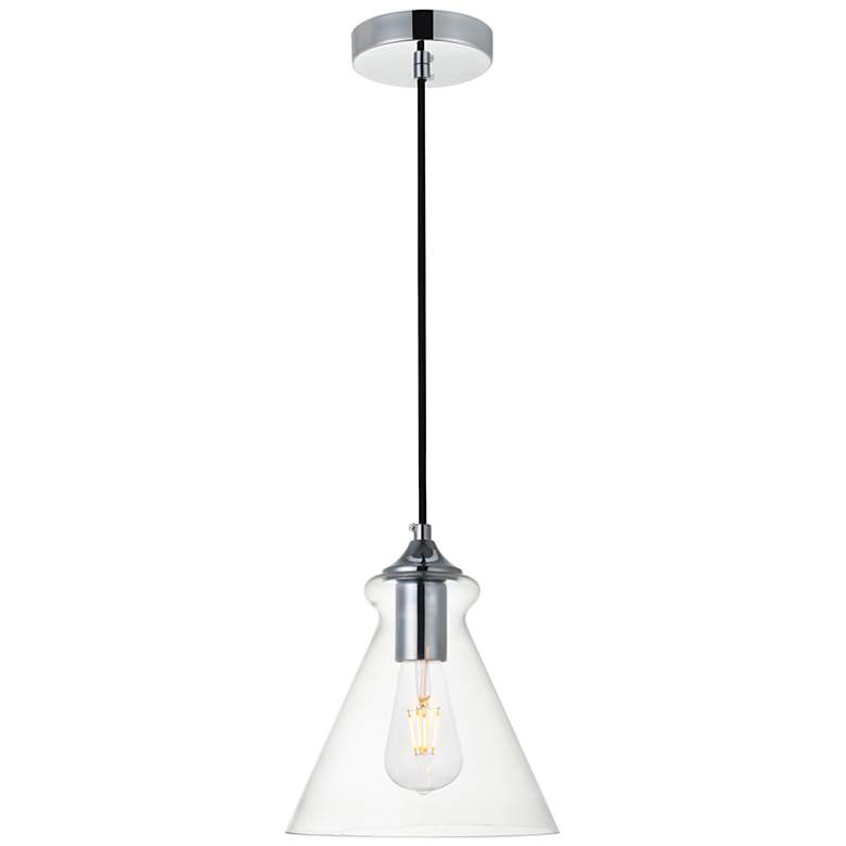 Image 2 Destry 1 Lt Chrome Pendant With Clear Glass