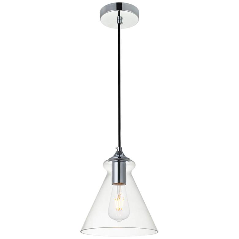 Image 4 Destry 1 Lt Chrome Pendant With Clear Glass more views