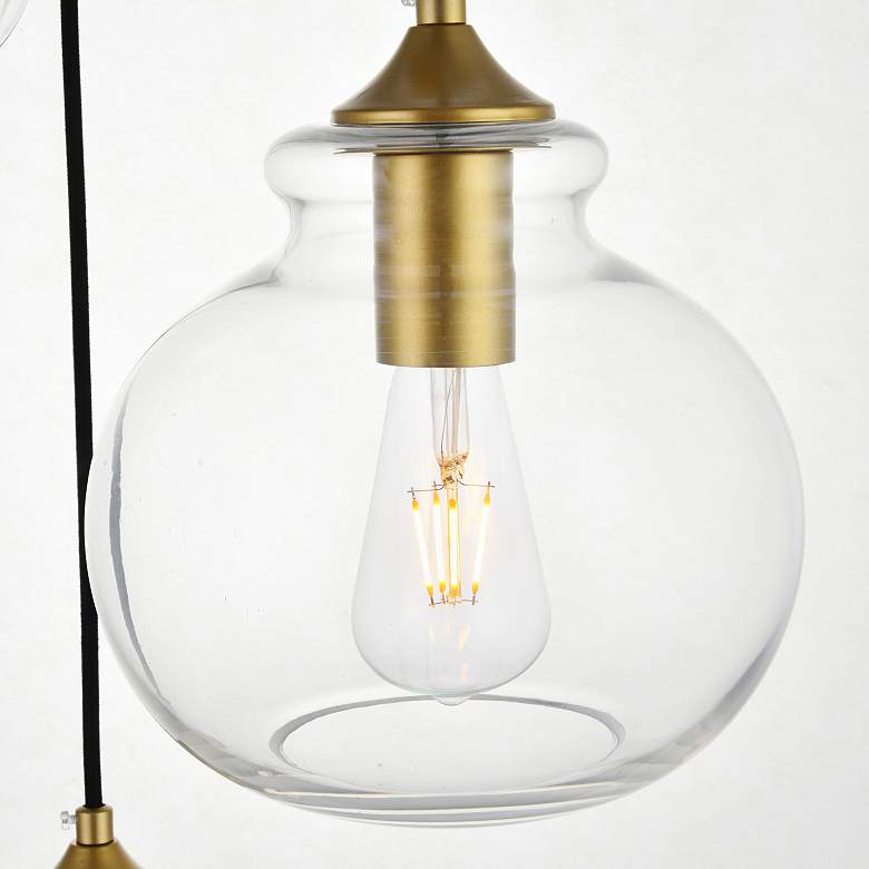Image 5 Destry 18 1/2" Wide Brass Multi-Light Pendant w/ Clear Glass more views