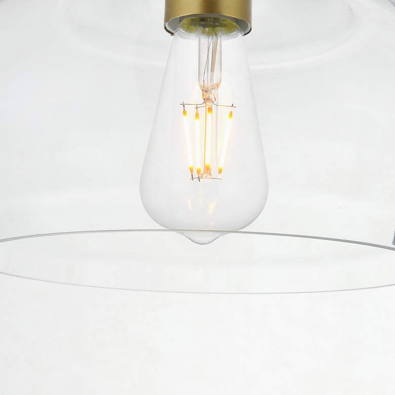 Image 6 Destry 18 1/2" Wide Brass Multi-Light Pendant w/ Clear Glass more views