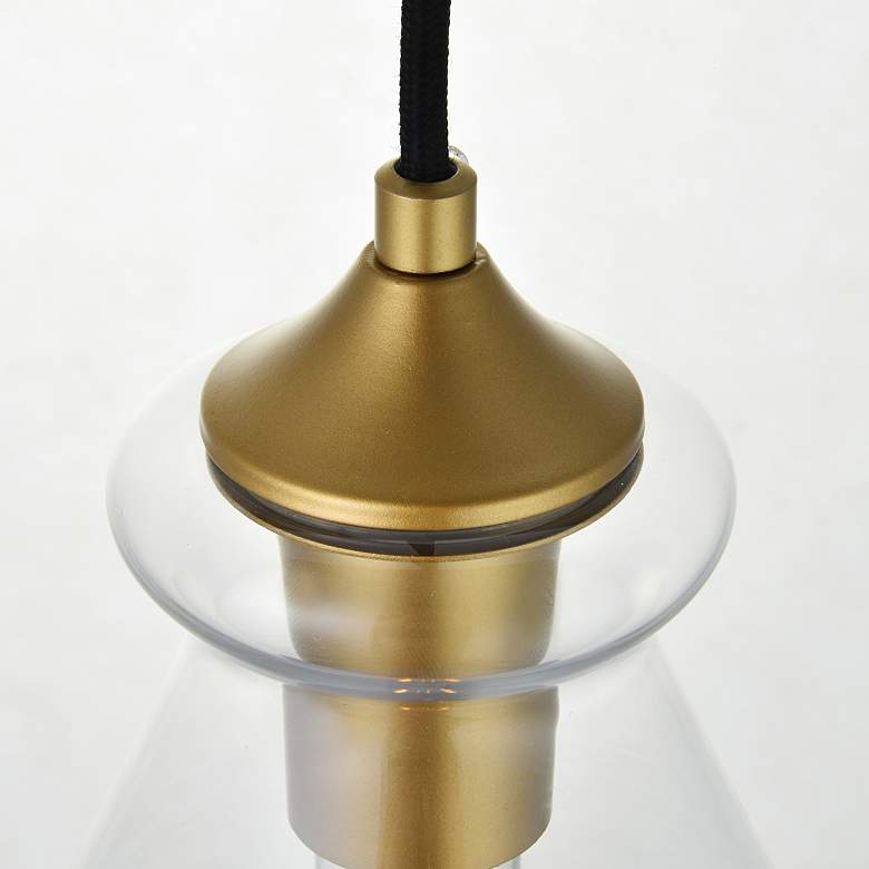 Image 7 Destry 18 1/2" Wide Brass Multi-Light Pendant w/ Clear Glass more views