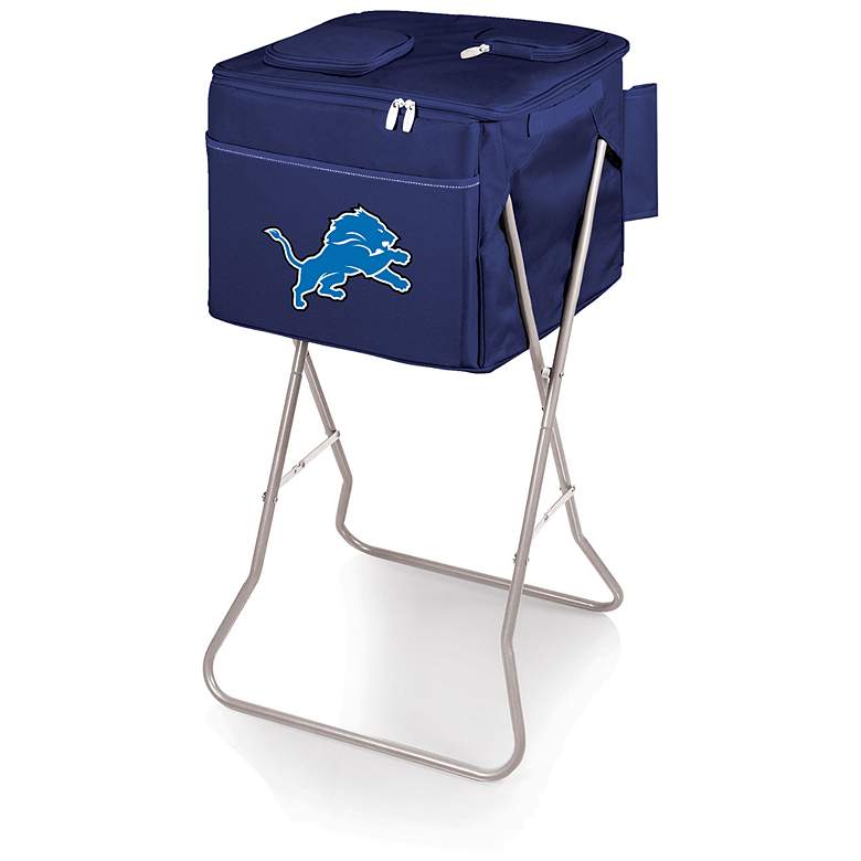 Image 1 Detroit Lions Navy Party Cube Portable Cooler
