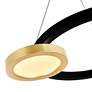 4_Deux Lunes 29" Wide Sun Gold and Black LED Chandelier more views