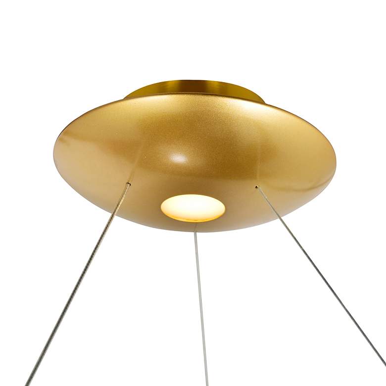 Image 5 Deux Lunes 29" Wide Sun Gold and Black LED Chandelier more views
