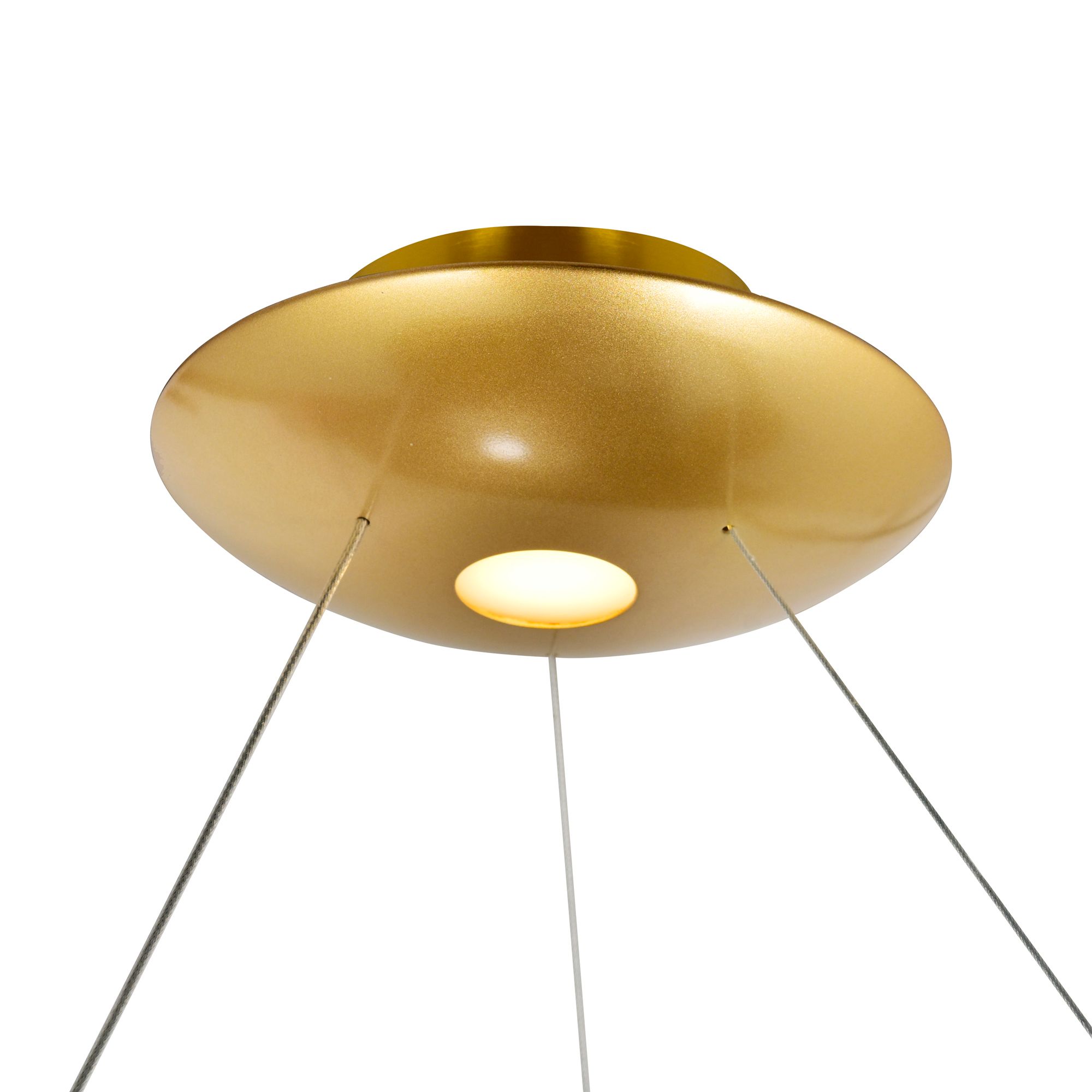 Image 5 Deux Lunes Integrated LED 37in Sun Gold & Black Chandelier more views