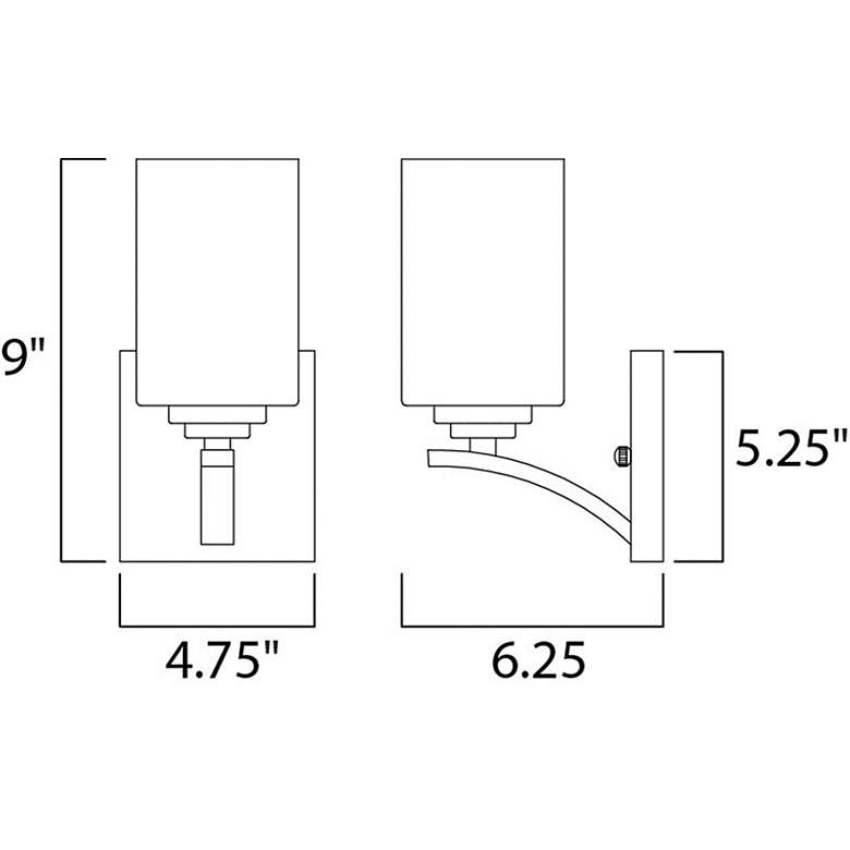 Image 2 Deven 1-Light 4.75" Wide Satin Nickel Wall Sconce more views