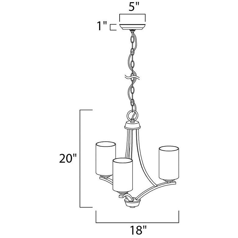 Image 4 Deven 3-Light 18" Wide Oil Rubbed Bronze Chandelier more views