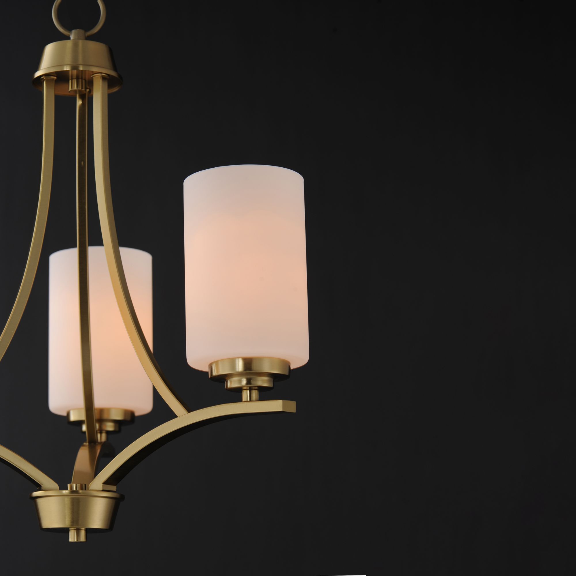 Image 4 Deven 3-Light Chandelier Satin Brass more views