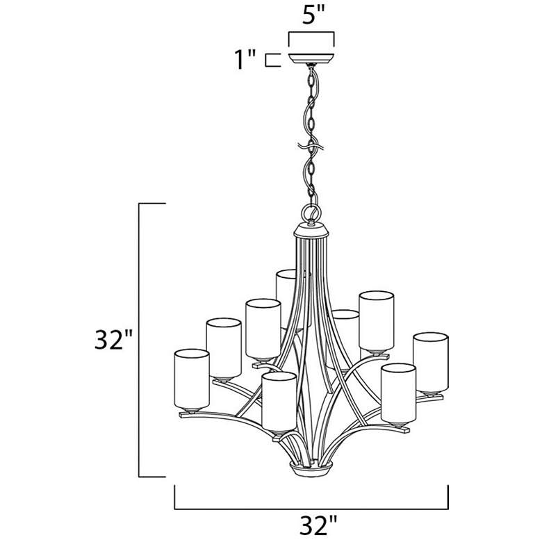 Image 2 Deven 9-Light 32" Wide Satin Nickel Chandelier more views