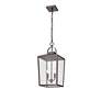 3_Devens 22" High Powder-Coated Bronze Outdoor Hanging Light more views