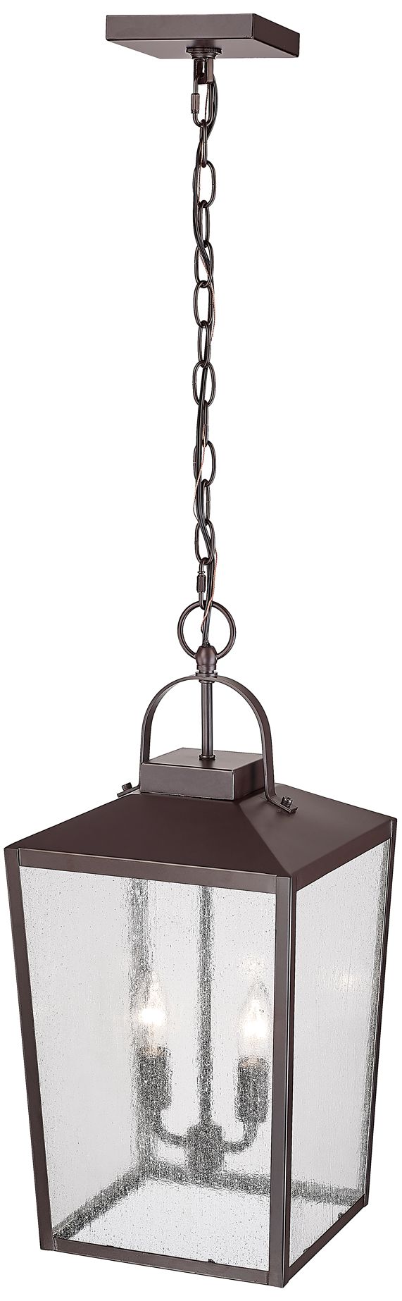 Image 4 Devens 22" High Powder-Coated Bronze Outdoor Hanging Light more views