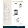6_Devens 22" High Powder-Coated Bronze Outdoor Hanging Light more views