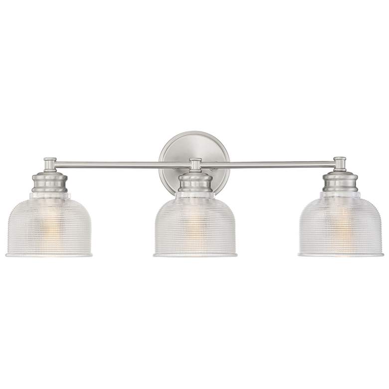 Image 1 Devers 24 1/4" Wide Brushed Nickel 3-Light Bath Light