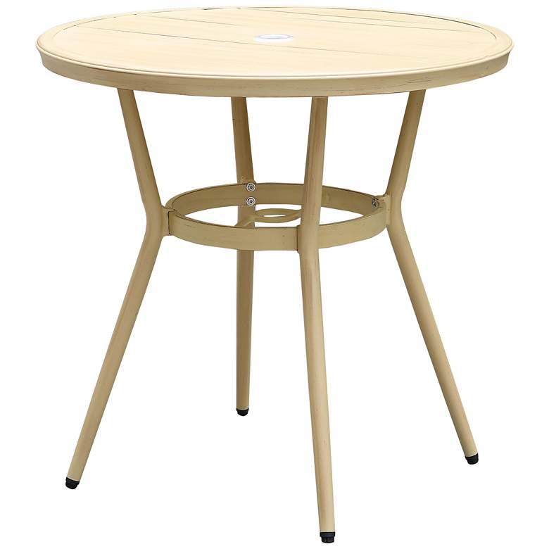 Image 2 Devey 31 1/2"W Natural Tone Outdoor Round Dining Table