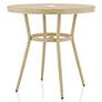 Devey 31 1/2"W Natural Tone Outdoor Round Dining Table