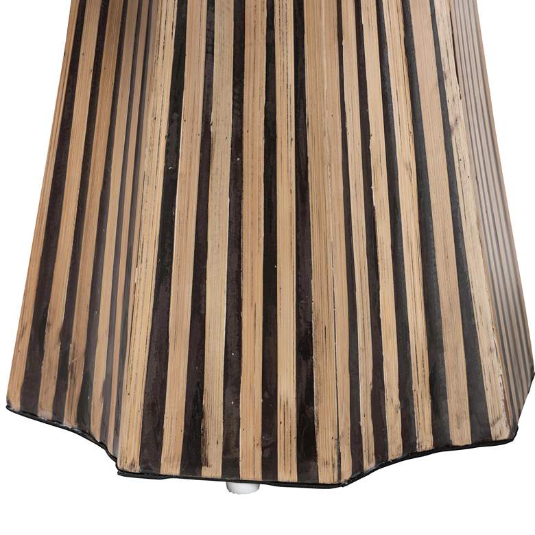 Image 3 Devika 15 3/4" Wide Natural and Dark Brown Bamboo End Table more views