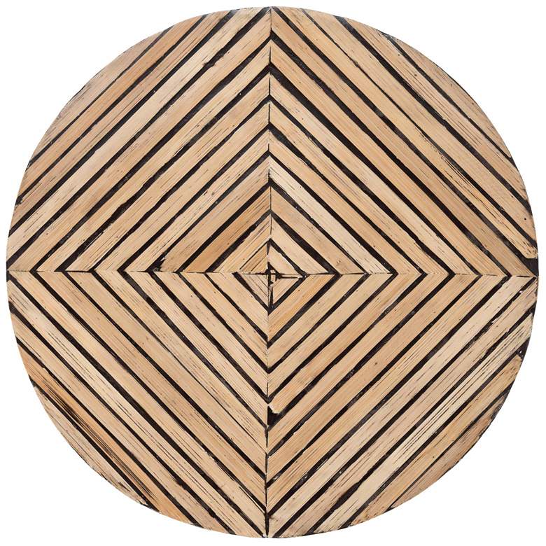 Image 4 Devika 15 3/4" Wide Natural and Dark Brown Bamboo End Table more views