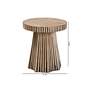 6_Devika 15 3/4" Wide Natural and Dark Brown Bamboo End Table more views