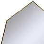 Devika Plated Satin Brass 31" X 41" Geometric Wall Mirror