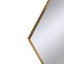 Devika Plated Satin Brass 31" X 41" Geometric Wall Mirror