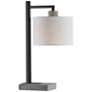 1_Devin Black Metal and Gray Cement Table Lamp