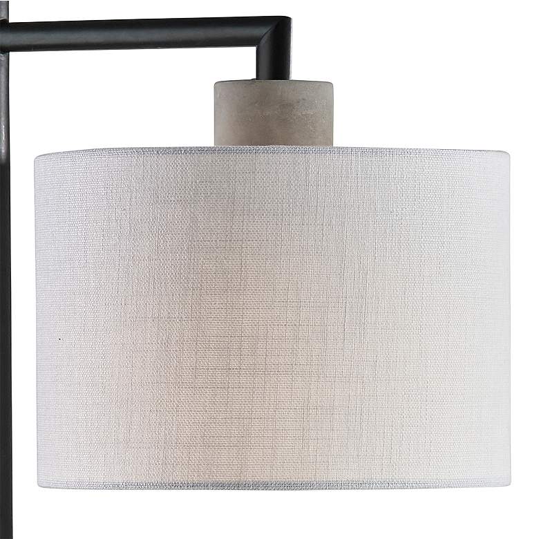 Image 2 Devin Black Metal and Gray Cement Table Lamp more views