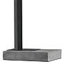 3_Devin Black Metal and Gray Cement Table Lamp more views