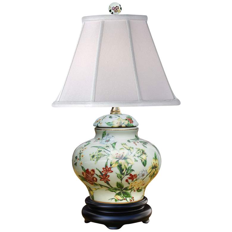 Image 1 Devin Multi-Color 16 inch High Traditional Porcelain Accent Table Lamp