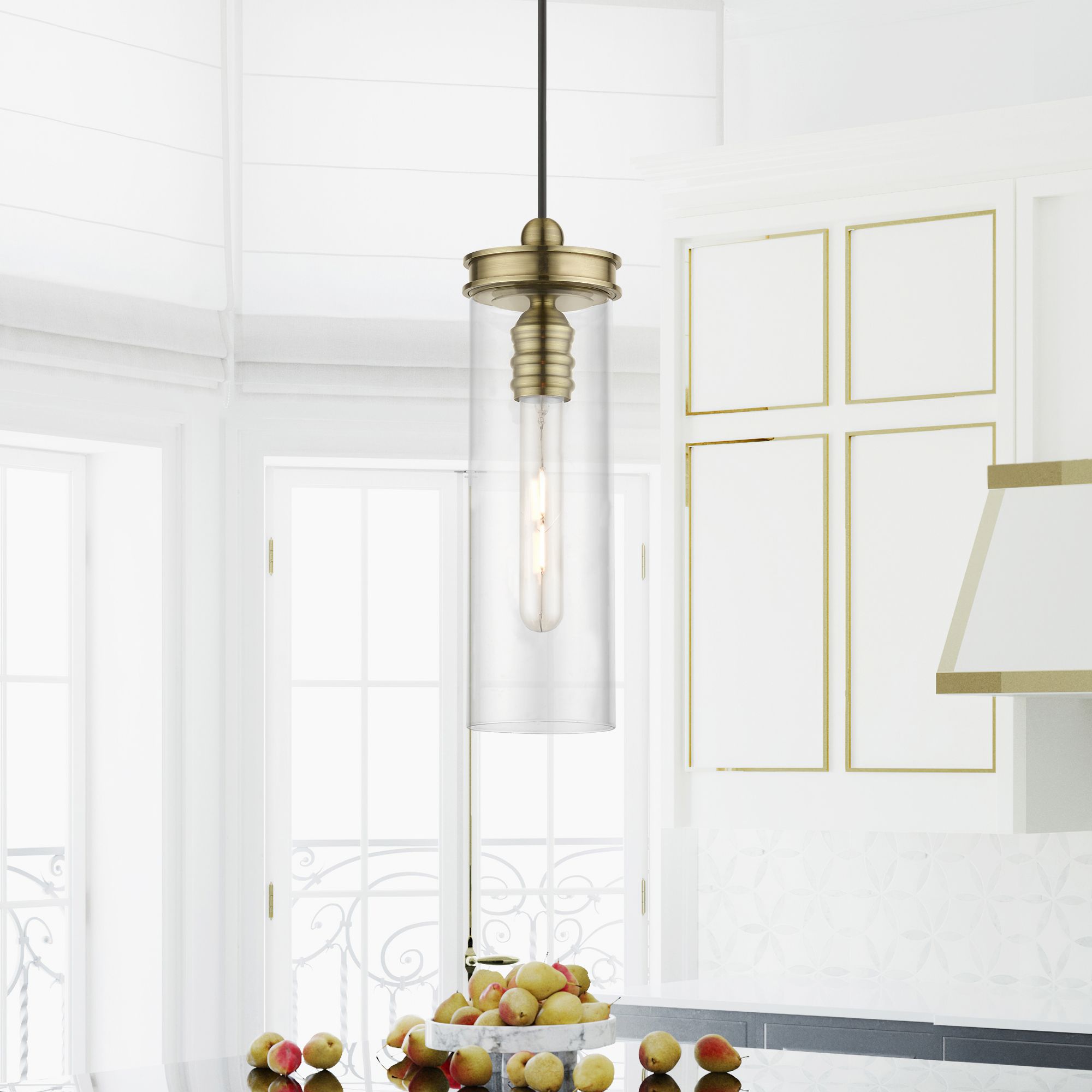 Devoe 1 Light Antique Brass Mini Pendant