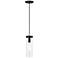 Devoe 5 1/4" Wide Black Mini Pendant with Clear Glass