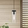 1_Devoe 5 1/4" Wide Black Mini Pendant with Clear Glass