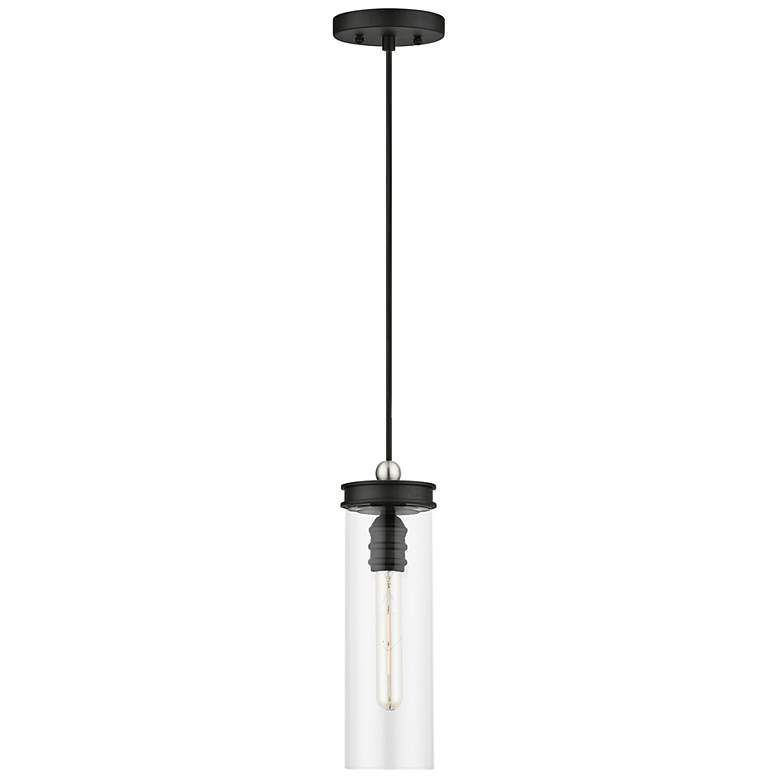 Image 3 Devoe 5 1/4" Wide Black Mini Pendant with Clear Glass more views