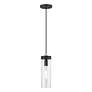 4_Devoe 5 1/4" Wide Black Mini Pendant with Clear Glass more views