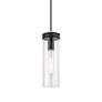 5_Devoe 5 1/4" Wide Black Mini Pendant with Clear Glass more views
