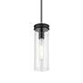 6_Devoe 5 1/4" Wide Black Mini Pendant with Clear Glass more views