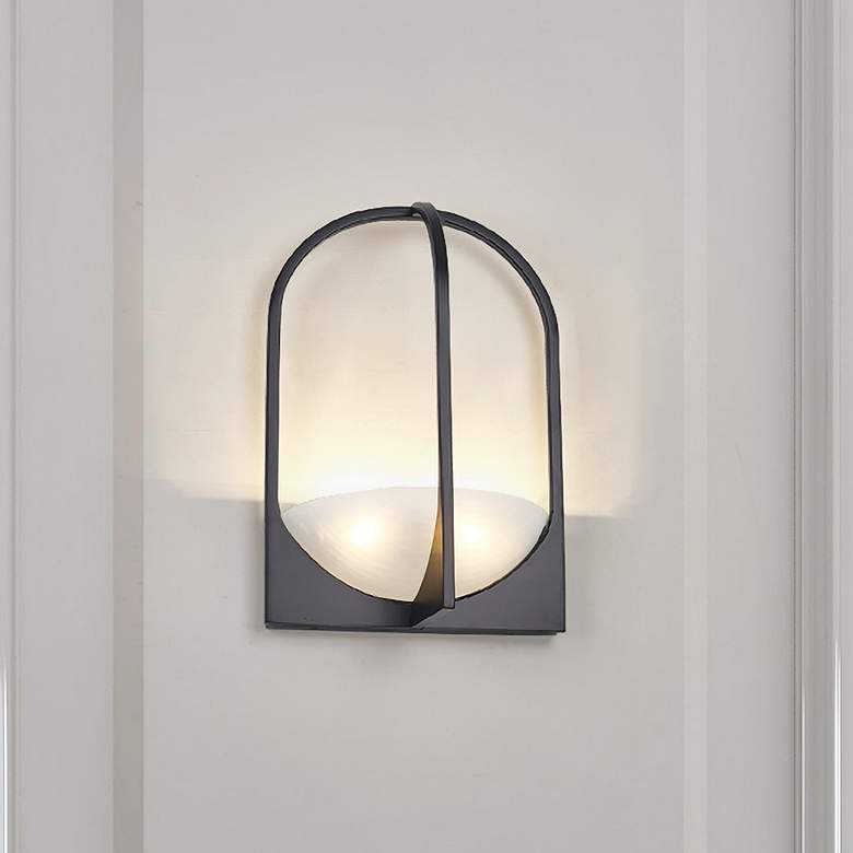 Image 1 Devon 18" High Matte Black Wall Sconce