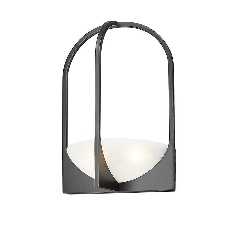 Image 5 Devon 18" High Matte Black Wall Sconce more views