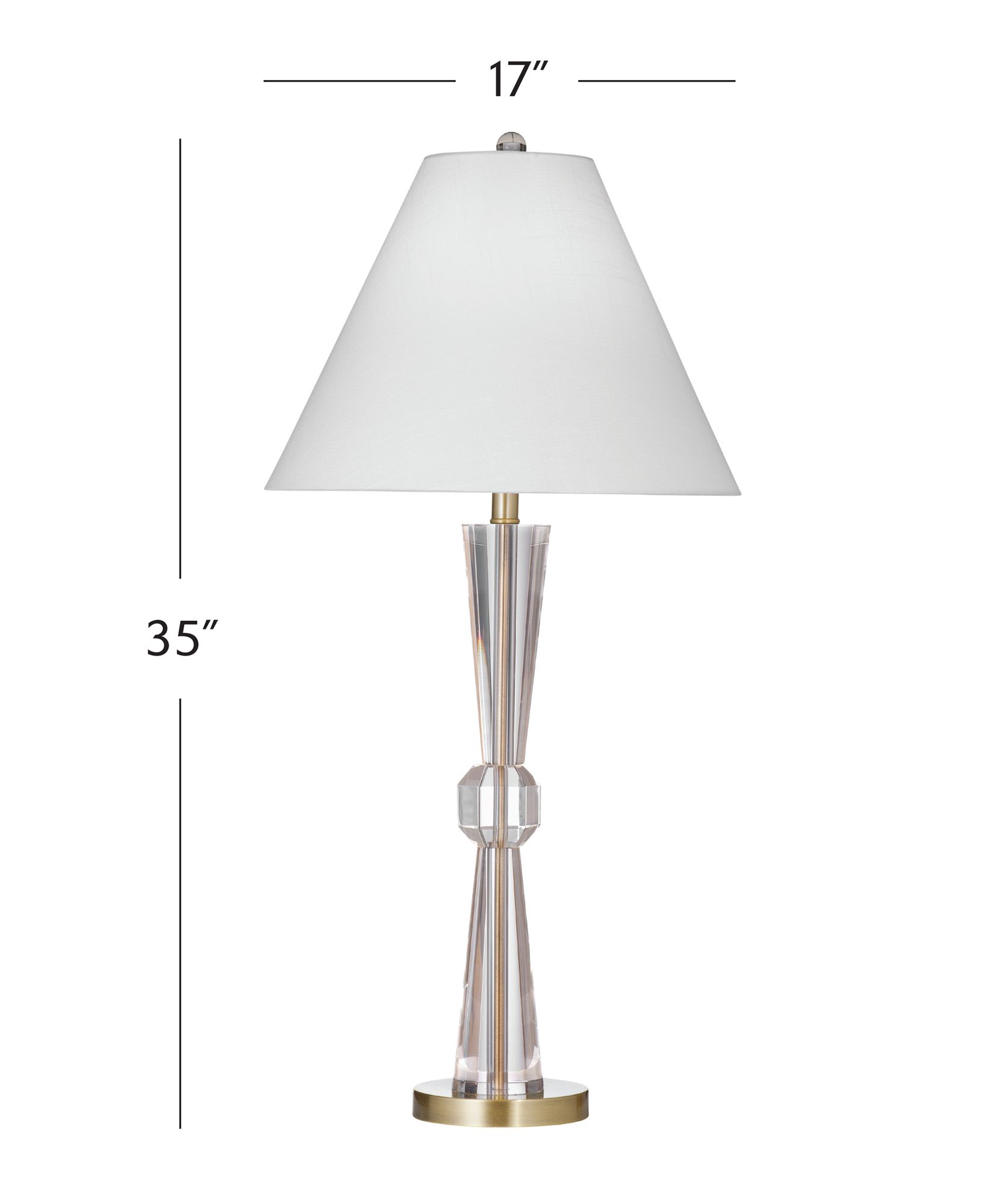 Image 4 Devon 35" High Clear And Brushed Gold Table Lamp more views