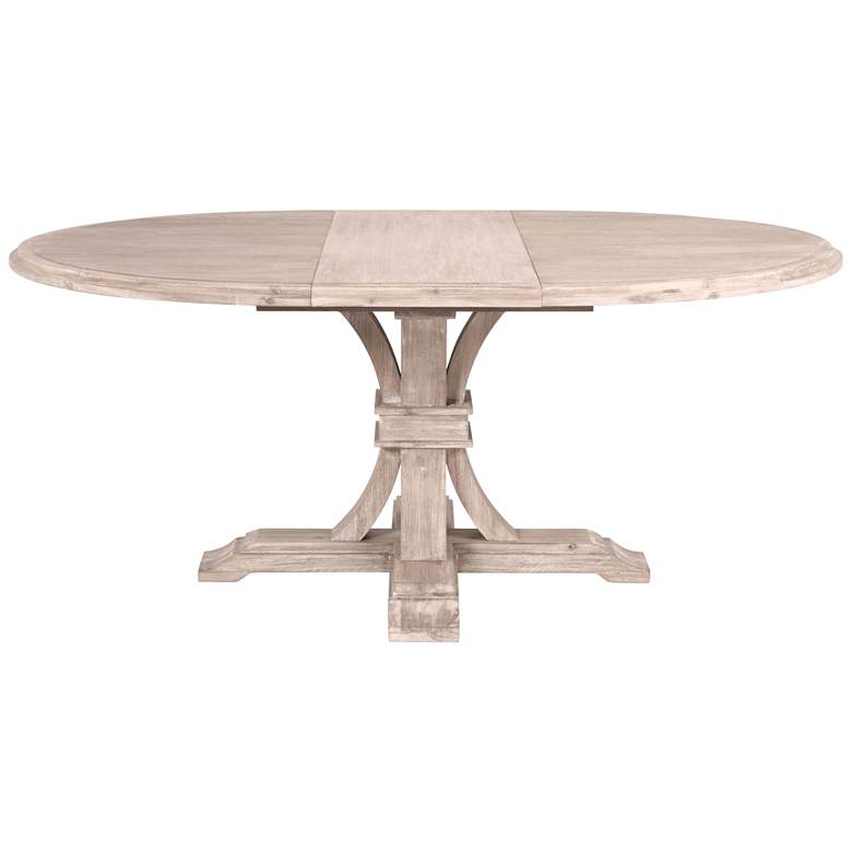 Image 2 Devon 72" Wide Natural Gray Wood Extendable Dining Table more views