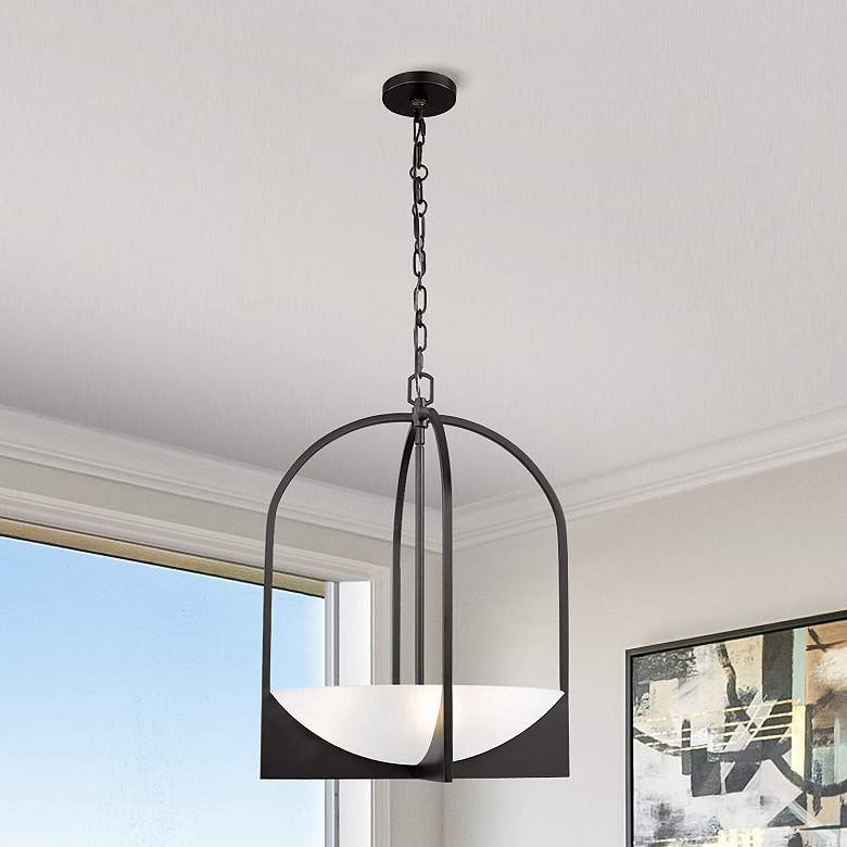 Image 1 Devon by Z-Lite Matte Black 4 Light Pendant