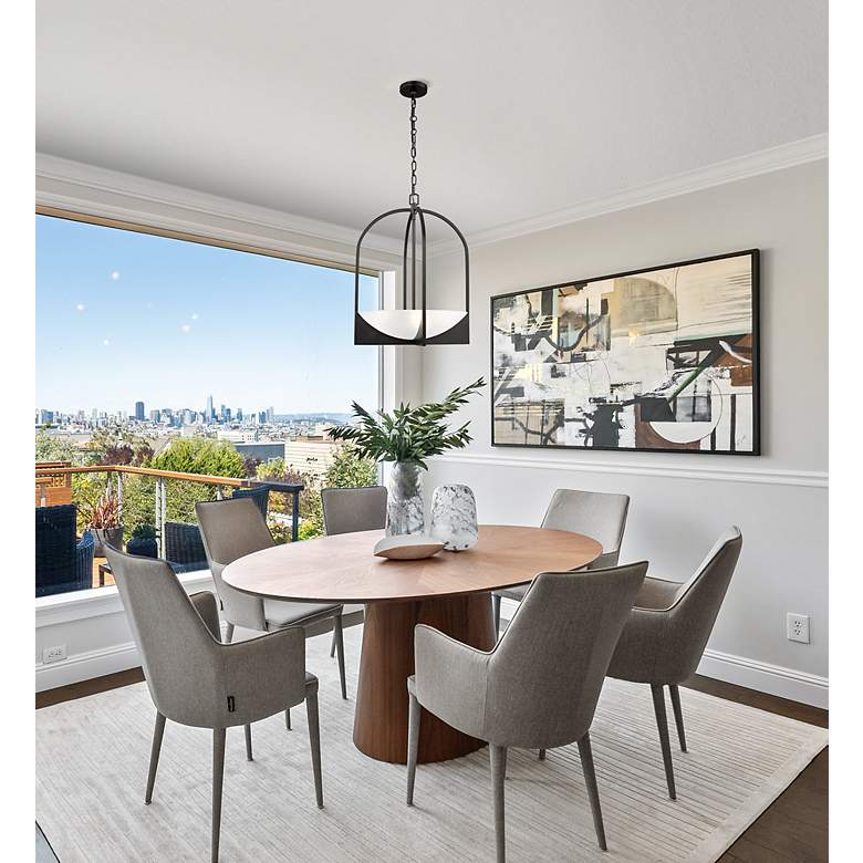 Image 4 Devon by Z-Lite Matte Black 4 Light Pendant more views