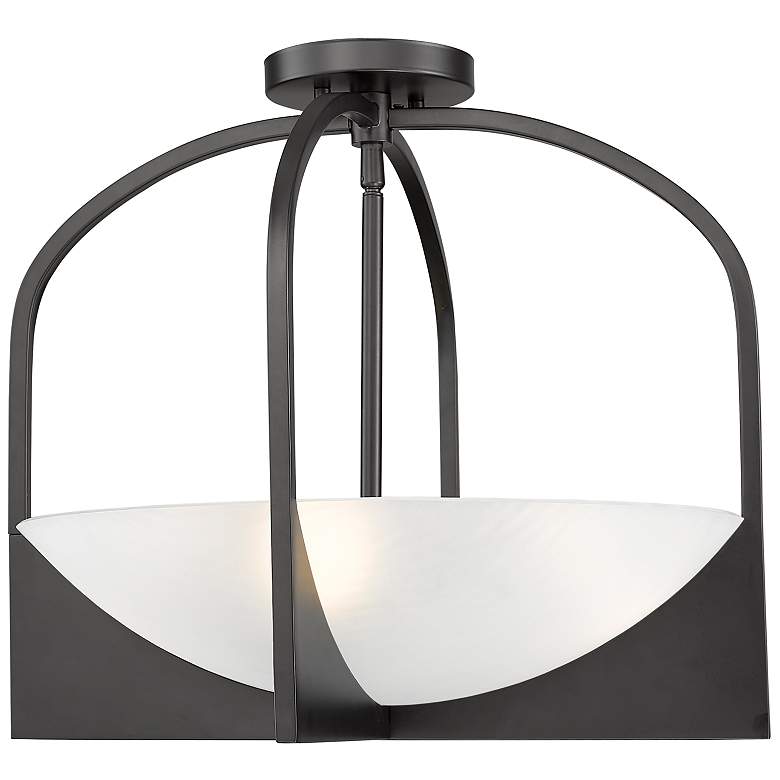 Image 2 Devon by Z-Lite Matte Black 4 Light Semi Flush Mount