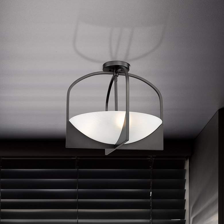 Image 1 Devon by Z-Lite Matte Black 4 Light Semi Flush Mount