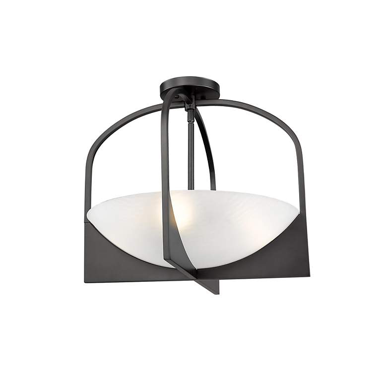 Image 5 Devon by Z-Lite Matte Black 4 Light Semi Flush Mount more views