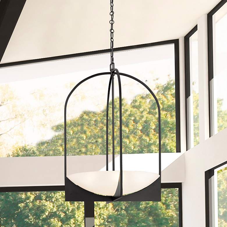 Image 1 Devon by Z-Lite Matte Black 6 Light Chandelier